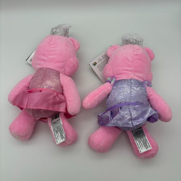 Care Bears x Wicked Fun Size Plush Love-a-Lot Bear as Glinda Pink & Purple Dress - Picture 2 of 2